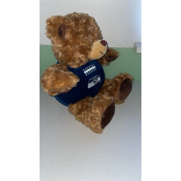 11" Forever Collectibles Sitting Plush Teddy Bear NFL Seattle Seahawks Football - Picture 2 of 6